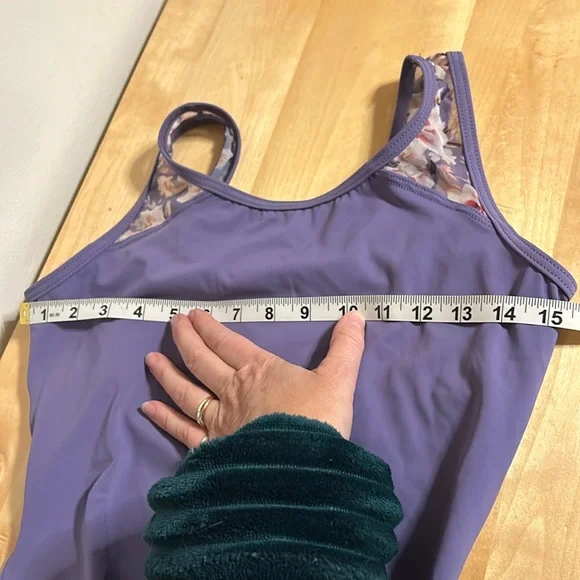 Balera Purple & Floral Leotard Medium Adult - Picture 8 of 8